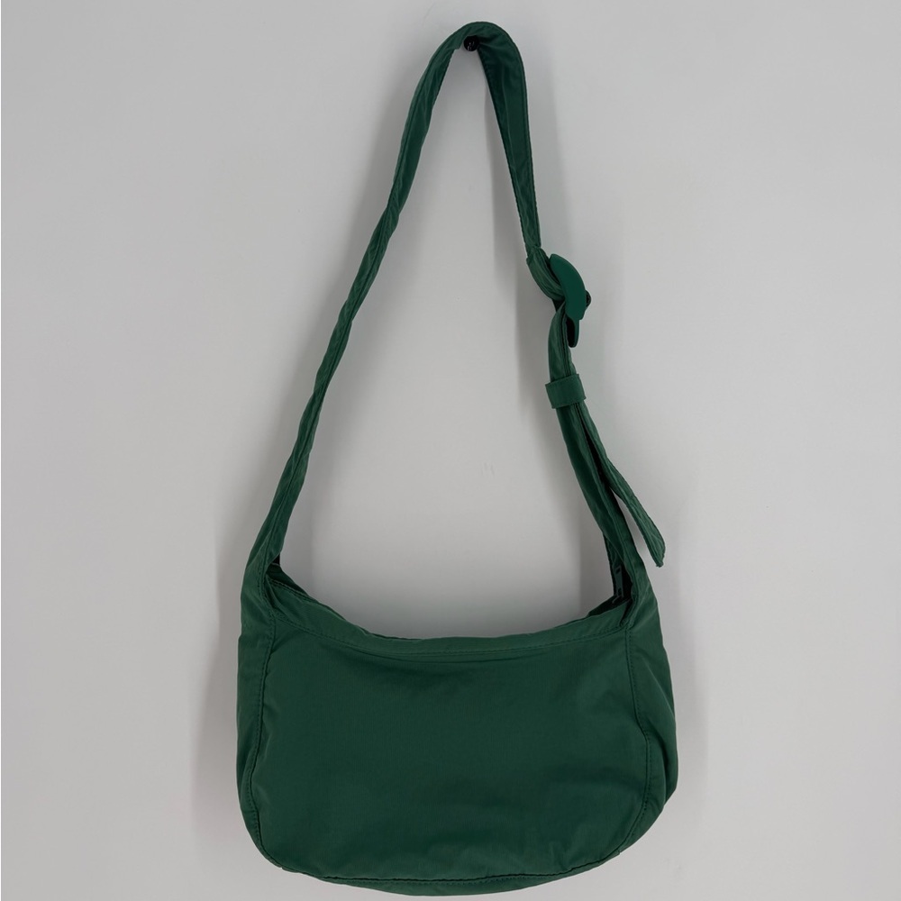 Cos Moss Green Nylon Ripstop Crossbody Saddle Bag